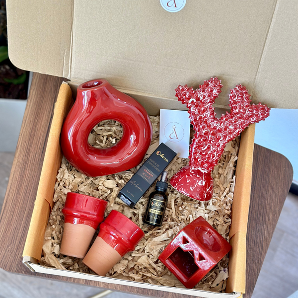 Coffret cadeau artisanal Cactus rouge