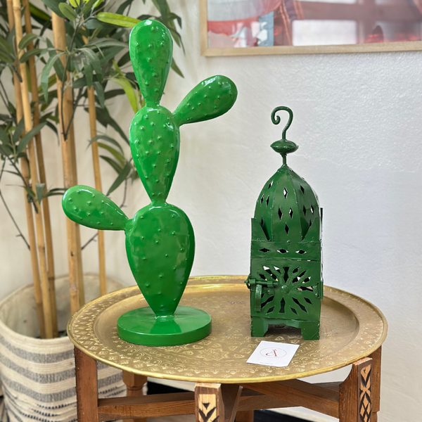 Grand Cactus en métal coloré