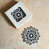 Pack 6 sous tasses Zellige noir et blanc Titrit