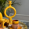 Porte bougie jaune moutarde - Ajbir