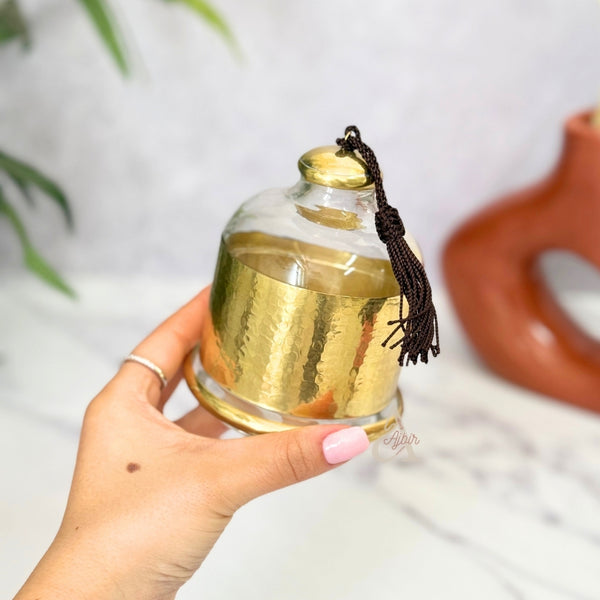 Cloche en verre et laiton