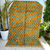 Tapis Beni Ouarain damier orange et vert 2,54m/1,54m - Ajbir