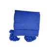 Plaid unipompon Bleu roi - Ajbir
