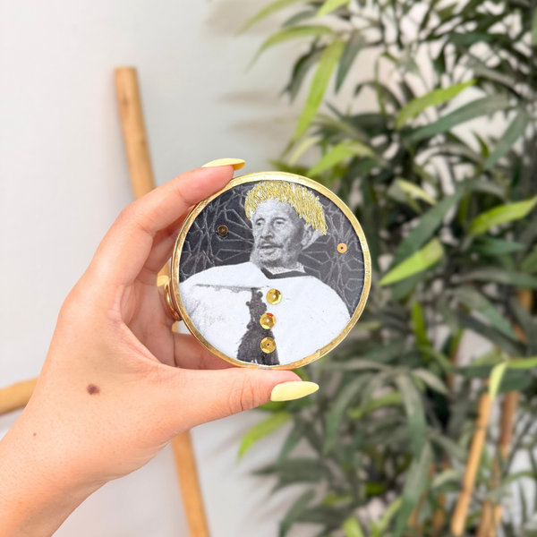 Sous tasse Achibane noir à paillettes