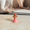 Porte bougie moderne rose moucheté