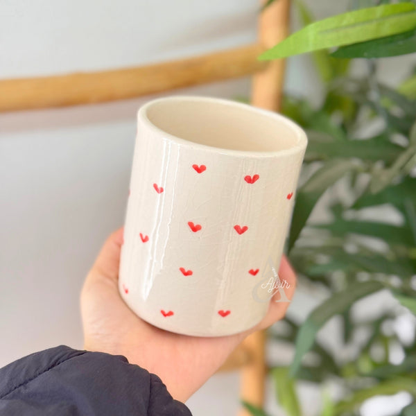 Pot Tayri cœur rouge