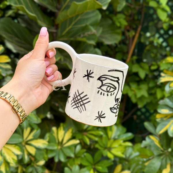 Mug Oudm - Visage abstrait minimaliste