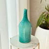 Vase bouteille turquoise