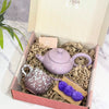 Coffret cadeau artisanal théière mauve