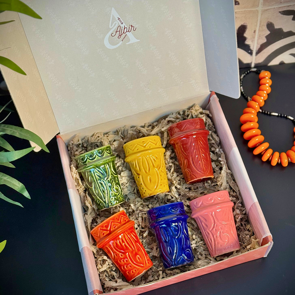 Coffret cadeau artisanal verres colorés Tizwelt