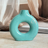 Vase Tafoukt texturé vernis turquoise