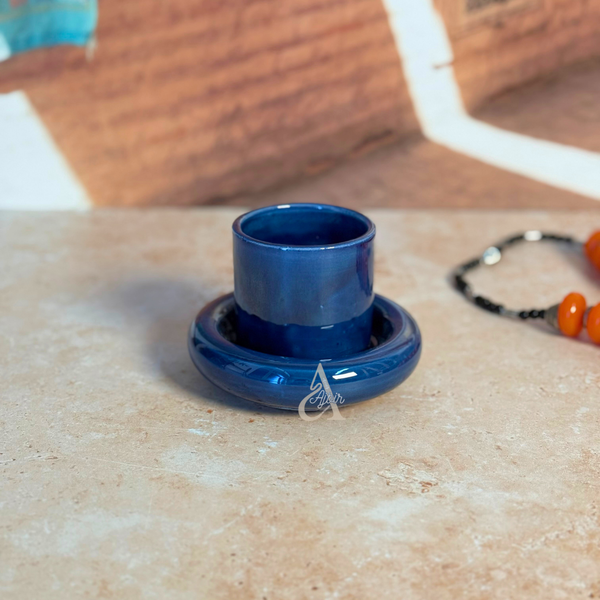 Tasse à café Asil en céramique artisanale avec sous-tasse
