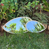Miroir artisanal en forme de goutte/œil – Cadre en rotin naturel (2 tailles)