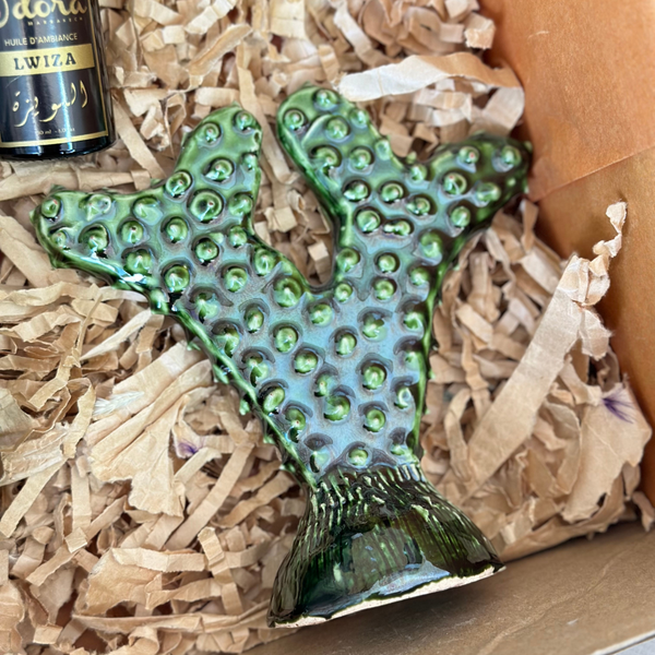 Coffret cadeau artisanal Aknari vert