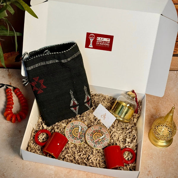Coffret Cadeau Angola – Élégance Noire & Rouges | Édition CAN 2025