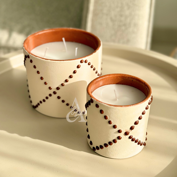 Grande bougie parfumée OUD en céramique artisanale