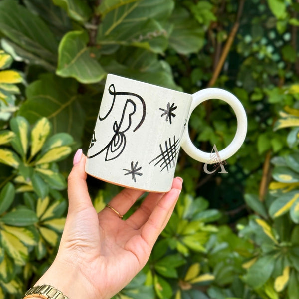 Mug Oudm - Visage abstrait minimaliste