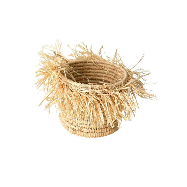 Panier Anouz à franges naturel 3 - Ajbir