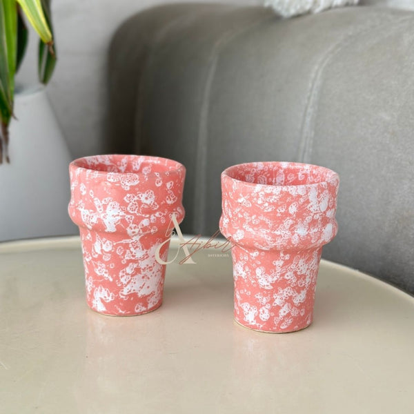 Verre beldi rose moucheté - Ajbir