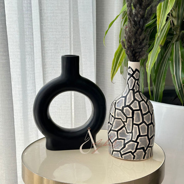 Vase bouteille zellige gris - Ajbir