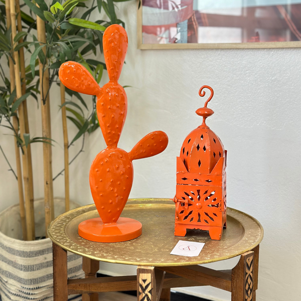 Grand Cactus en métal coloré