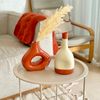 Vase bouteille bicolore crème terracota