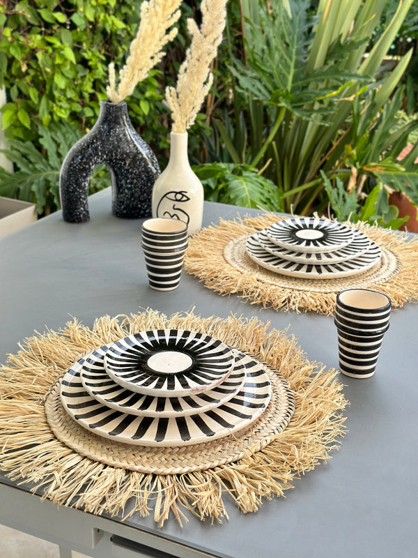 Set assiettes Tafoukt noir (6 pièces)