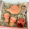 Coffret cadeau artisanal théière orange & brique
