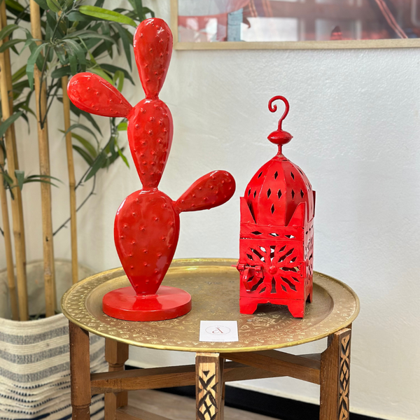 Grand Cactus en métal coloré