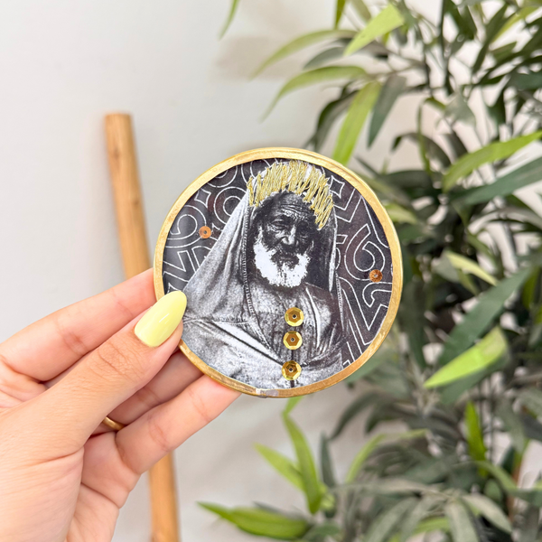 Sous tasse Agdum noir à paillettes