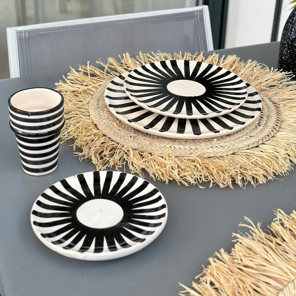 Set assiettes Tafoukt noir (6 pièces)