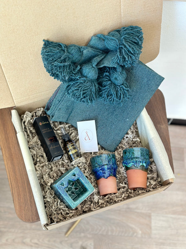 Coffret cadeau turquoise
