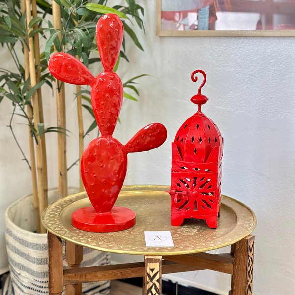 Grand Cactus en métal coloré