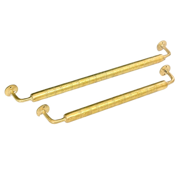 Barre Porte Serviettes en laiton doré gravé Grande