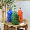 Lanterne artisanale Marocaine en métal colorée