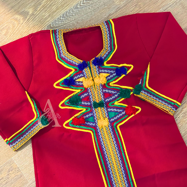 Tenue Tradionnelle Petite fille Amazigh 3pcs 8-10 ans