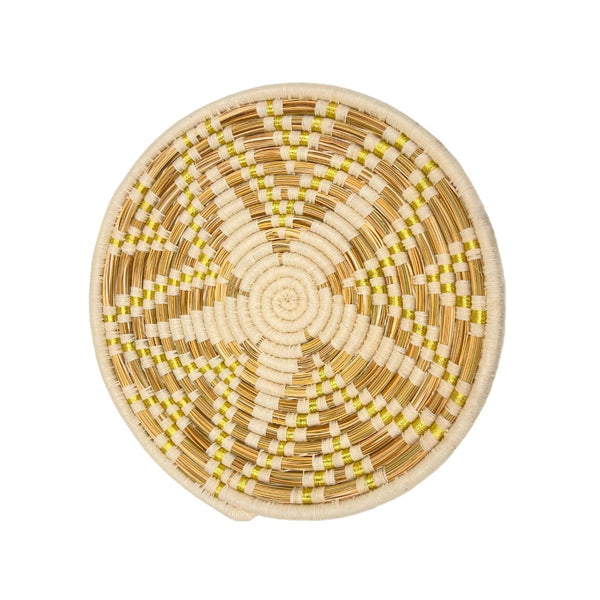 Plateau Talount beige et doré 35cm - Ajbir