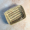 Panier rectangulaire en raphia 22x17cm