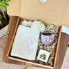 Coffret cadeau artisanal blanc taupe
