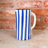 Carafe rayée bleue