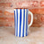 Carafe rayée bleue