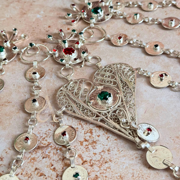 Collier Accessoire amazigh argenté Tayri