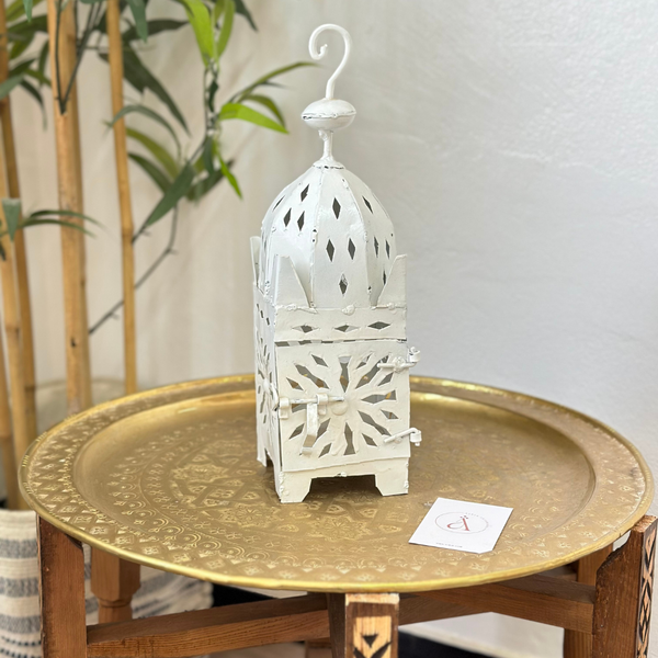 Lanterne artisanale Marocaine en métal colorée