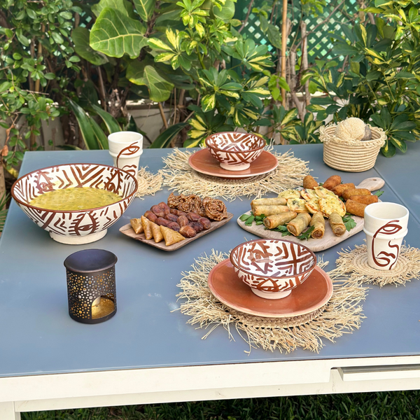 Service à table terracota (14 pièces) - Ajbir