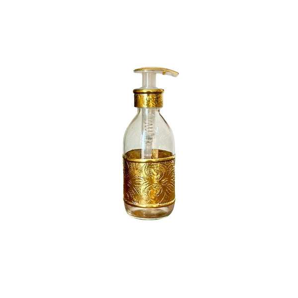 Distributeur de savon en verre et laiton doré Ajdig