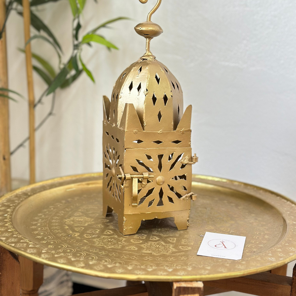 Lanterne artisanale Marocaine en métal colorée