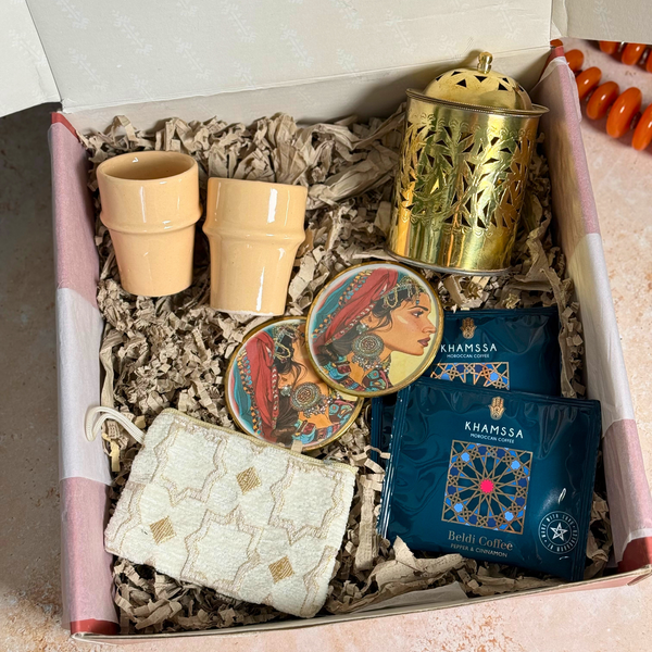 Coffret cadeau artisanal café Tanirt beige