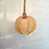Suspension artisanale ronde en fibres naturelles