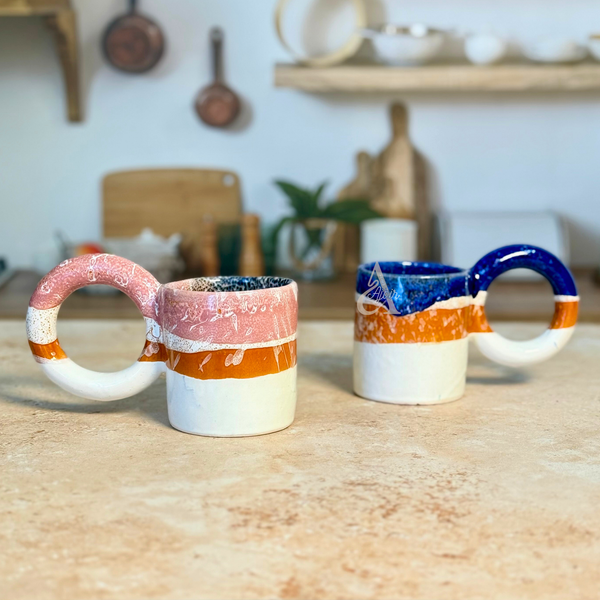 Mug Anzar blanc et rose