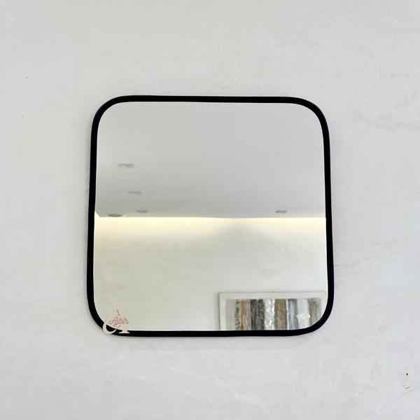 Miroir Carré en laiton noir